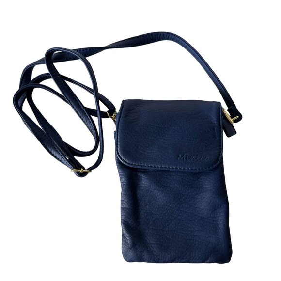 MINICAT Womens Blue Flap Adjustable Strap Crossbody Bag - Picture 3 of 6